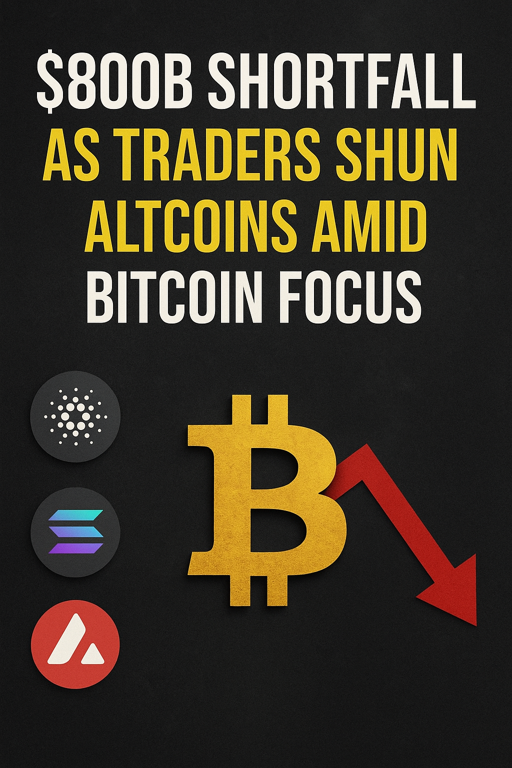 Crypto Networks Report $800B Shortfall as Traders Shun Altcoins Amid Bitcoin Focus